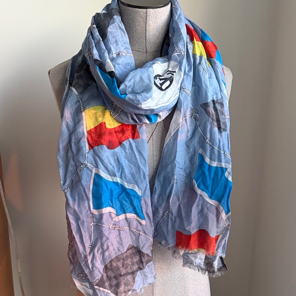 Louis Vuitton Multicolor Flag Print Scarf